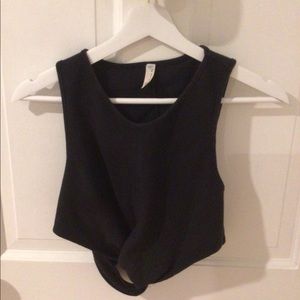 Fp Movement Black Cropped Knot Tank